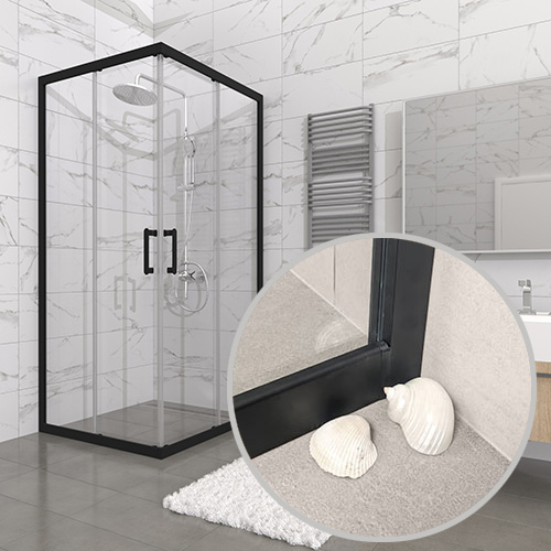 Черное душевое ограждение