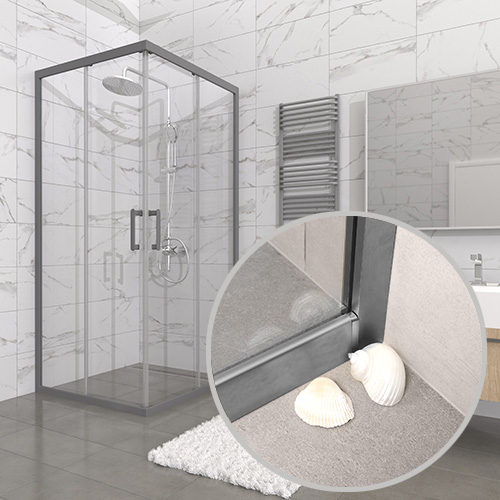 Графитовое душевое ограждение